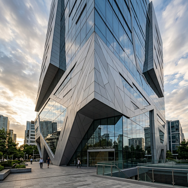 ACP facade and structural glazing